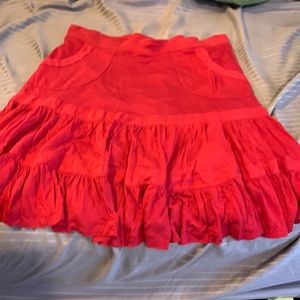 Free People lined elastic band mini skirt